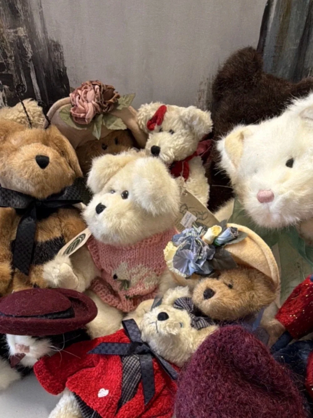 Collection Boyds Bears Plush Stuffed Animal Lot Bear & Cat w